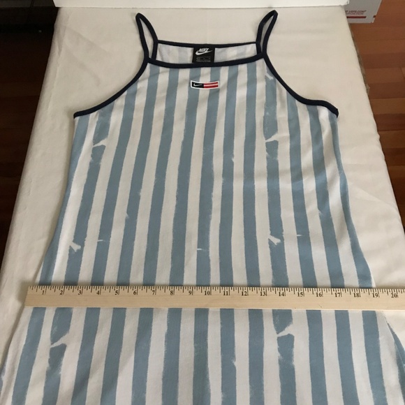 NIKE Striped Knit Cami Dress Sportswear Blue White Women’s Size XL - Picture 12 of 16